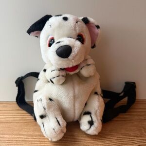 Vintage Disney 101 Dalmatians Kids Plush Dog With Fluffy Collar Backpack